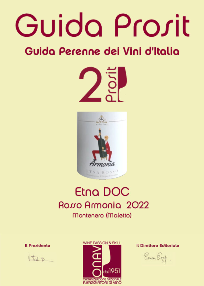 Rosso Armonia 2022: l’Etna DOC che conquista la Guida Prosit con 2 Prosit